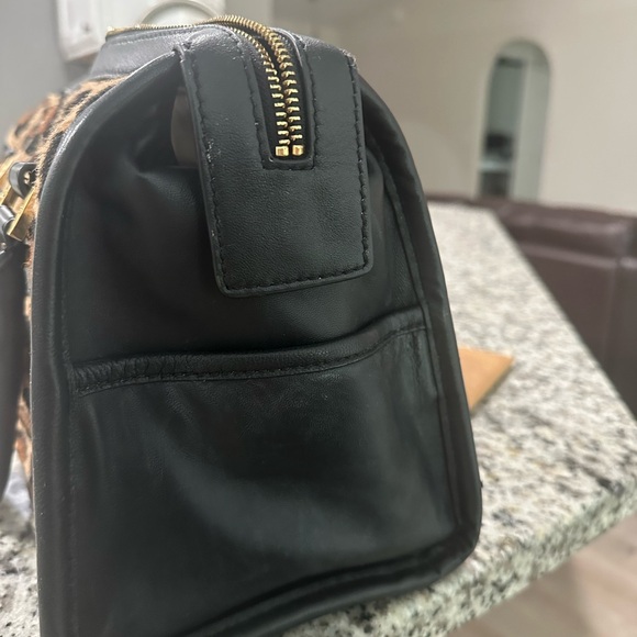 Tory Burch Brown and Black Satchel with Leopard Print - Picture 5 of 6